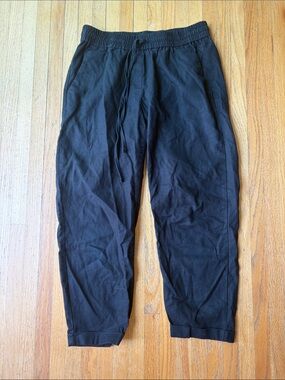 J. Crew Black Drawstring Cuffed Trouser Pants